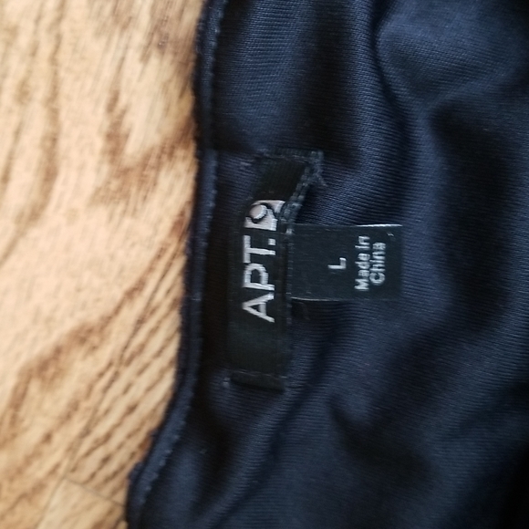 (L) APT.9 Black Crochet Midi Half Sleeve Dress 100% Nylon Shell - Picture 3 of 10